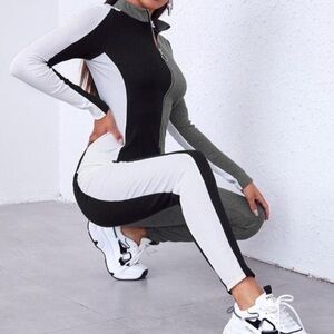 Stylish Women's Black and White Jumpsuit
